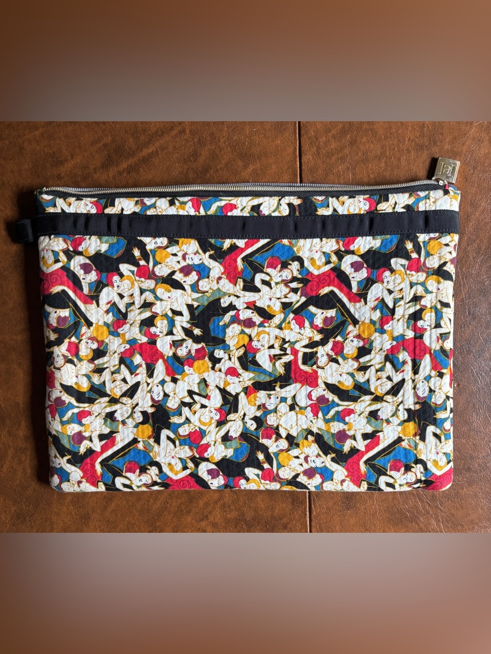 Carolina Herrera Multicolor Quilted Cosmetic Pouch
